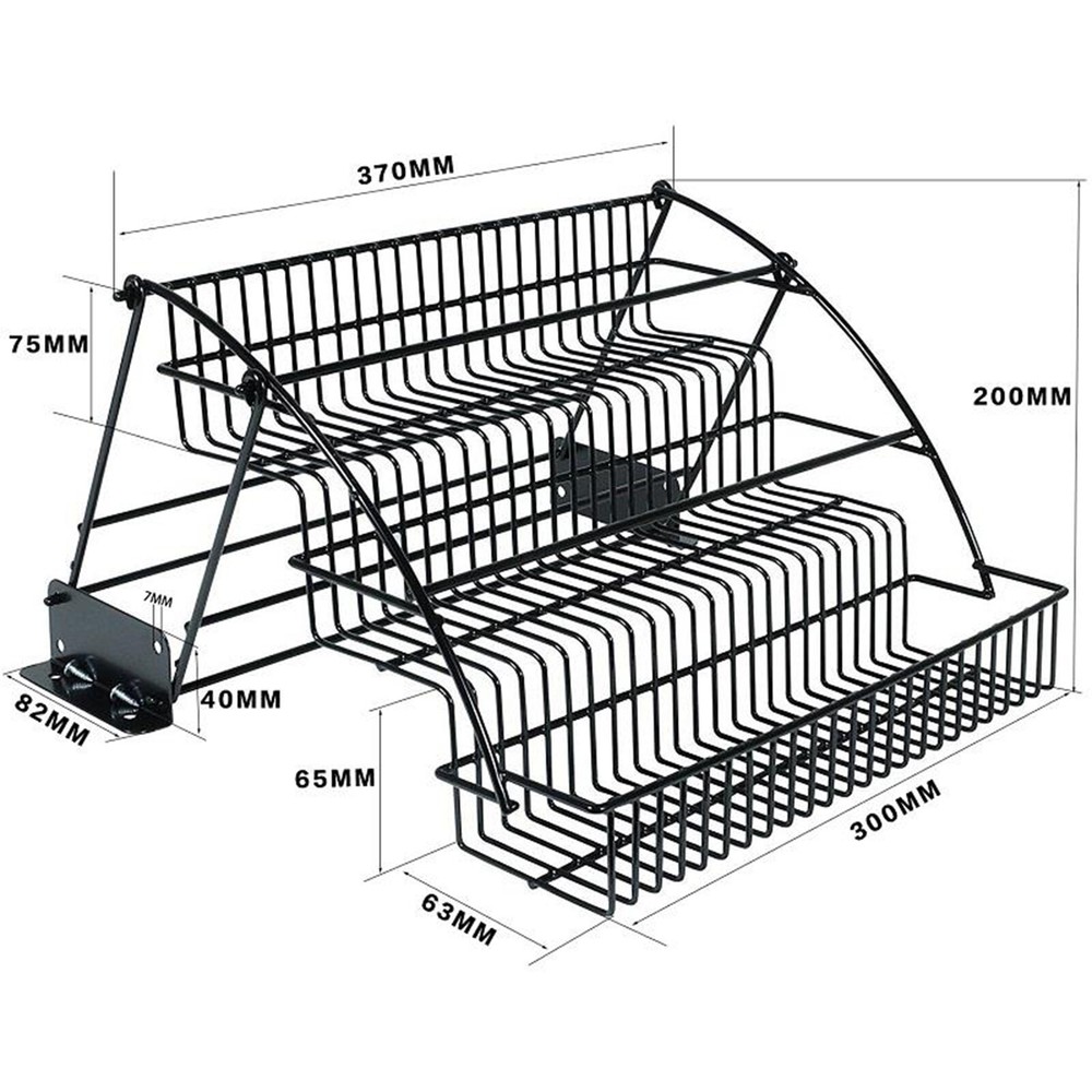 3 Layers Pull Down Spice Rack Pull Out Metal Cabinet Organizer Kitchen Stand