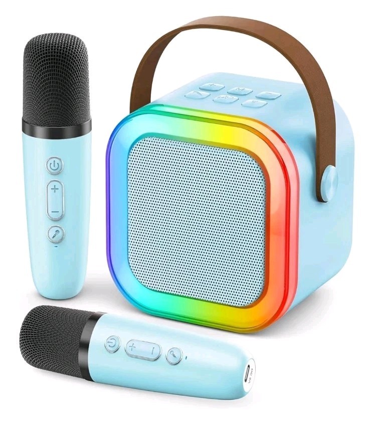 Replacement Wireless Microphone for Mini Karaoke Machine (Blue) Mic ONLY