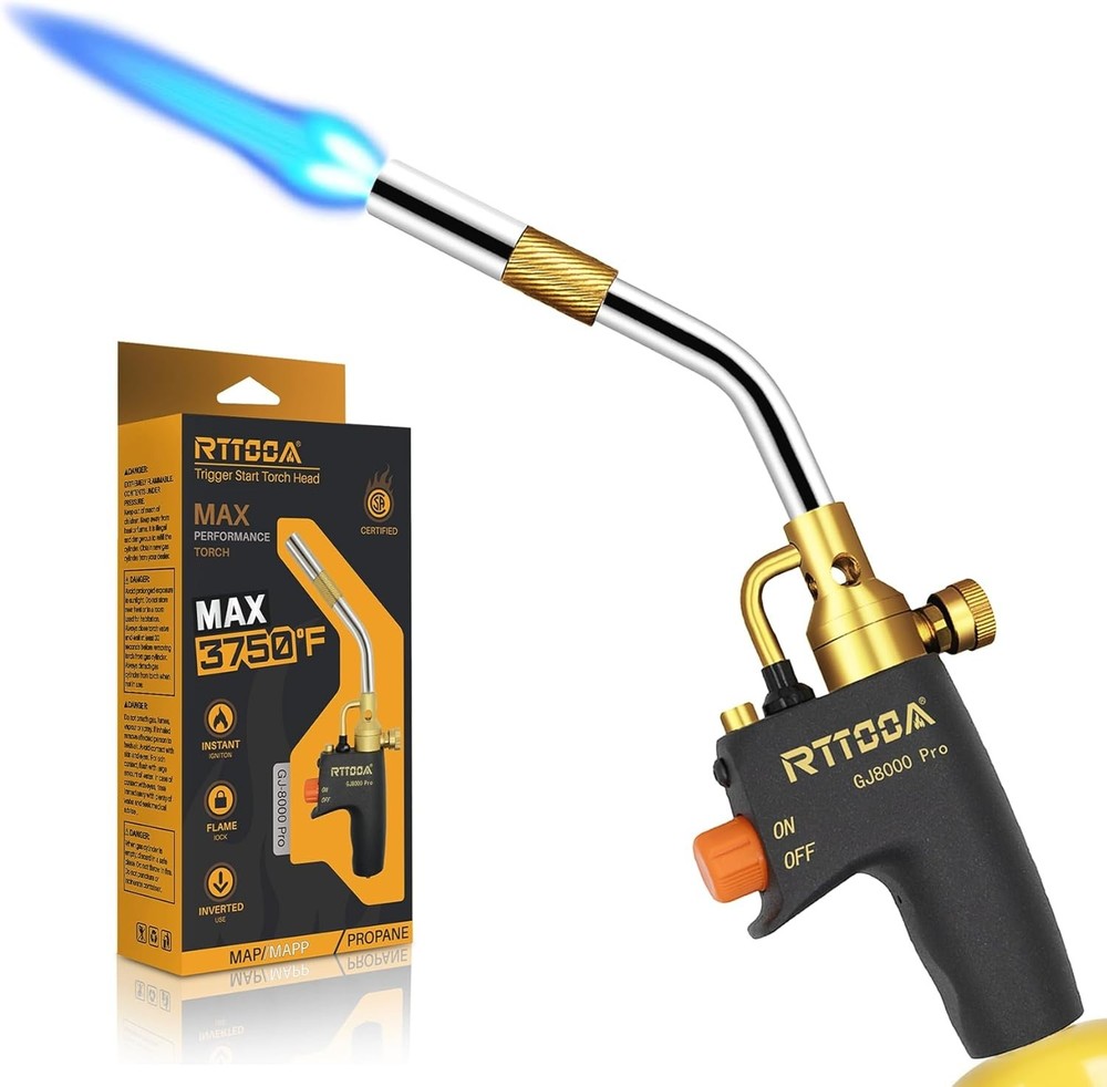 Industrial Propane Torch Head: High Power, Adjustable Flame, Certified
