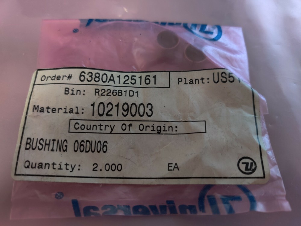 Universal Instruments Bushing 06du06 10219003 Pack Of 2