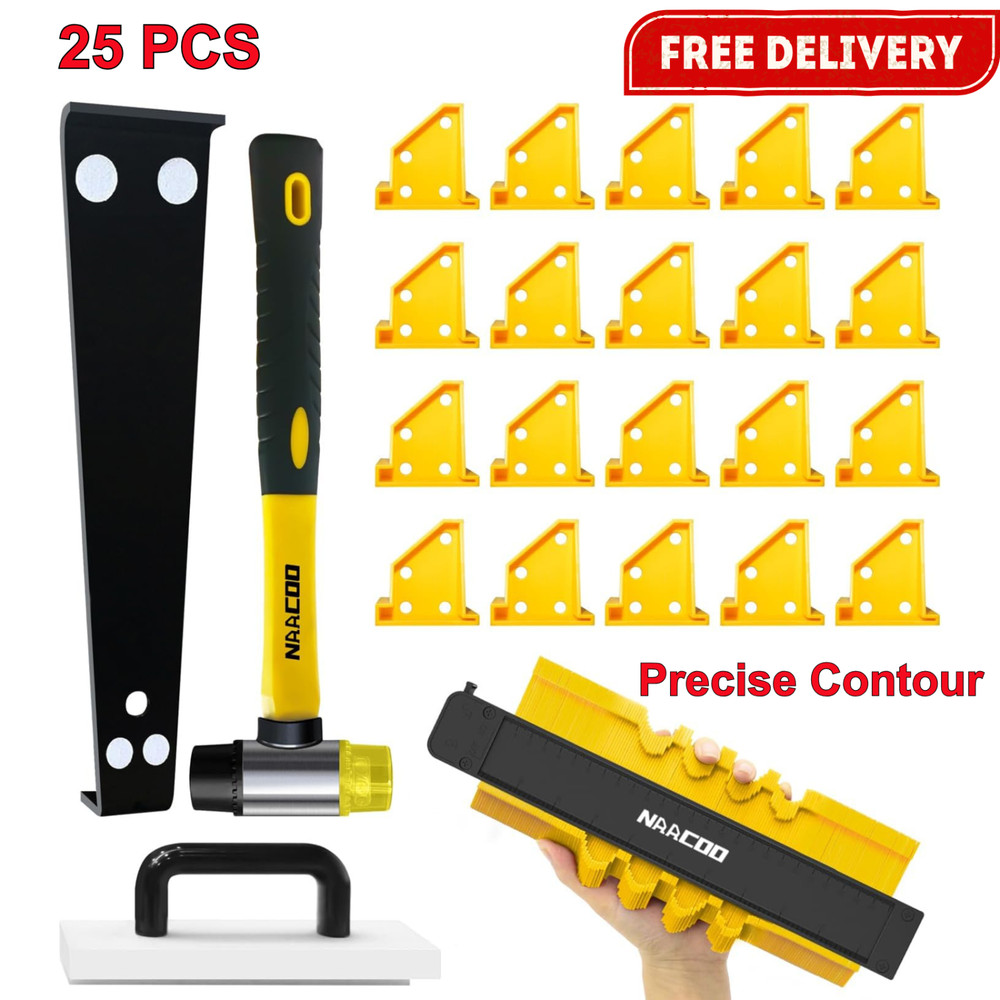 Flooring Installation Kit - Vinyl & Laminate Tools with Tapping Block & Mallet
