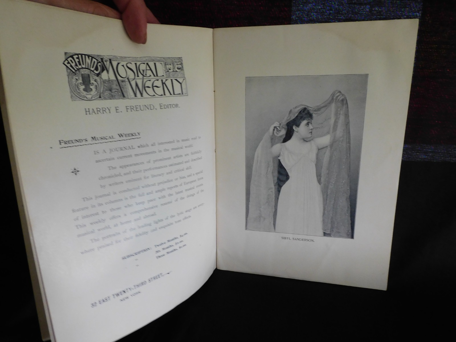 Antique 1895 Freund's Souvenir of the Season at the Metropolitan Opera House