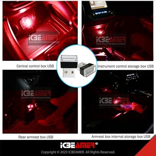 Mini USB LED Light 1-Pack () | Direct Plug-in TYPE-A (Standard) Red