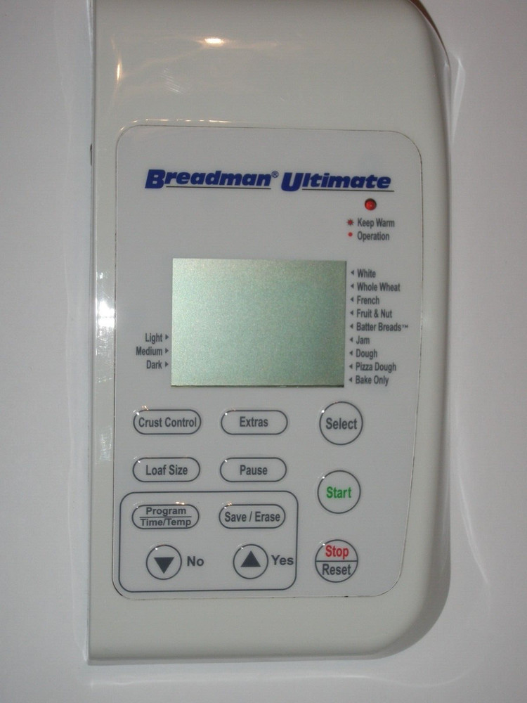 Control Panel for Breadman Bread Maker Machine Model TR2200C (4-rivet only)