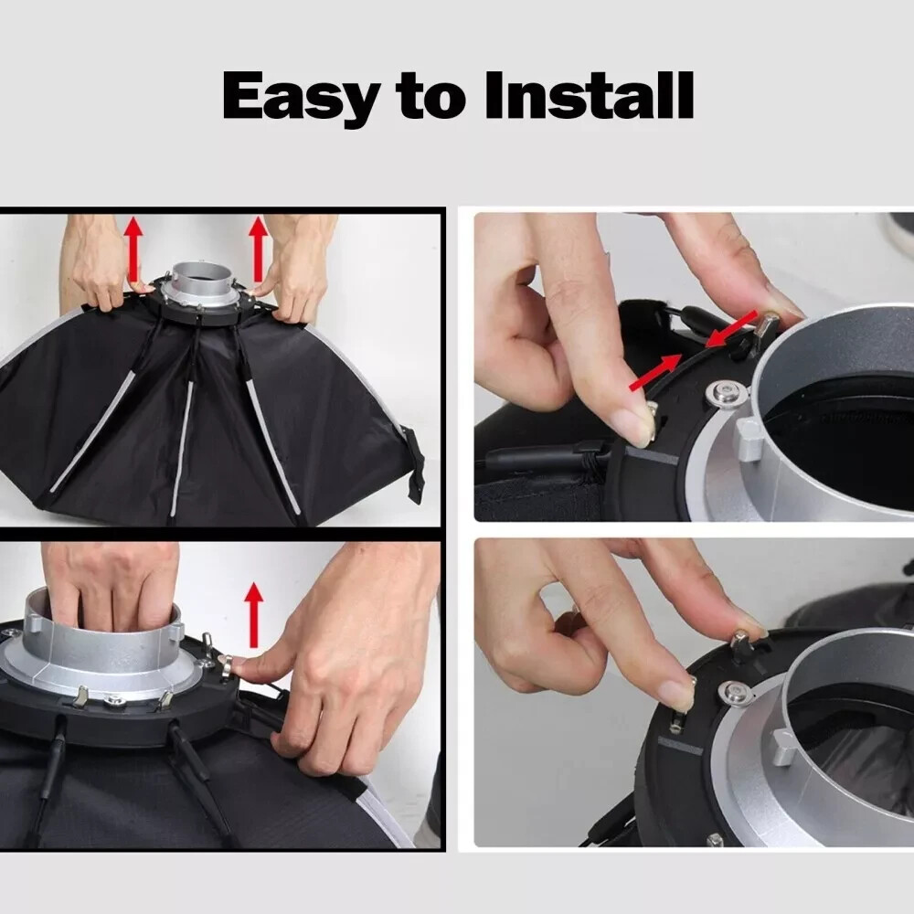 US TRIOPO K2-90 90cm/35.4" Foldable Octagon Softbox fr Studio Bowens Flash Light