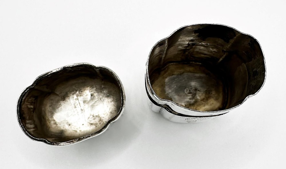 ANTIQUE DUTCH SILVER PEPPERMINT BOX 1861