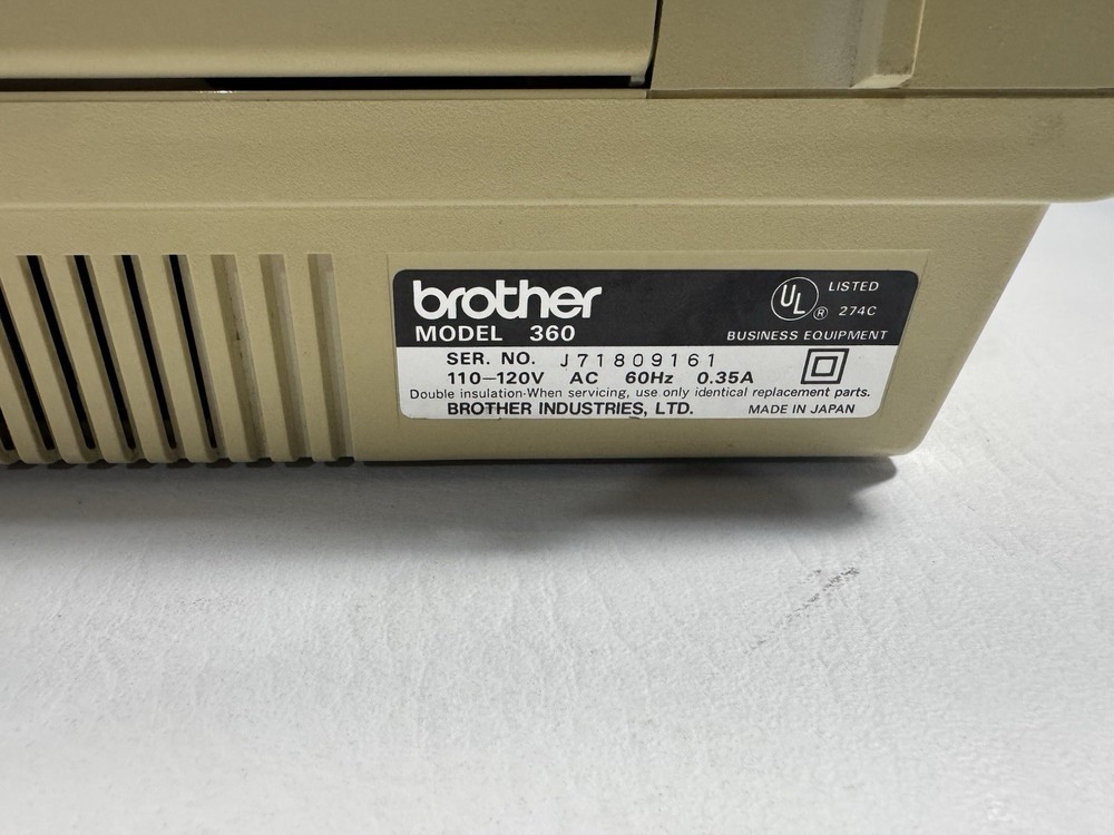 Brother Correctronic 360 Word Processing Typewriter W/EX Ribbon & Wheel Tested