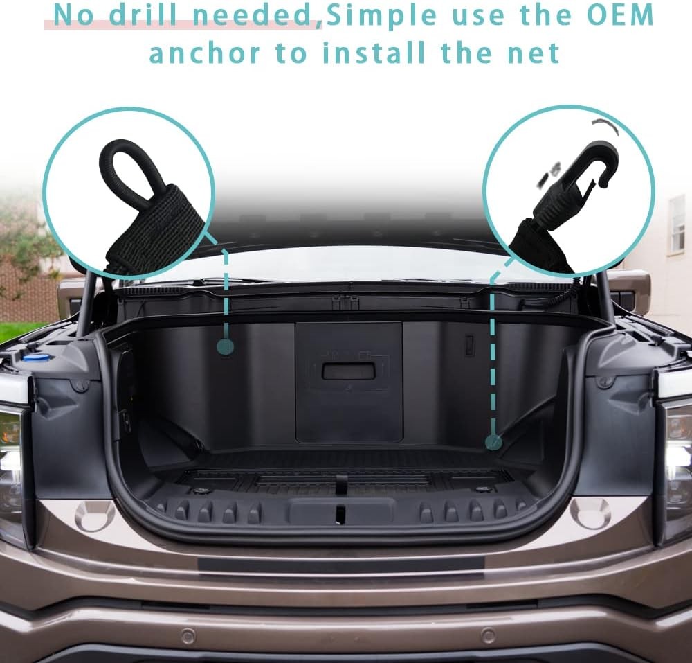 Envelope Style Front Trunk Frunk Cargo Net Extra Strong Elastic Mesh XPCS Compat