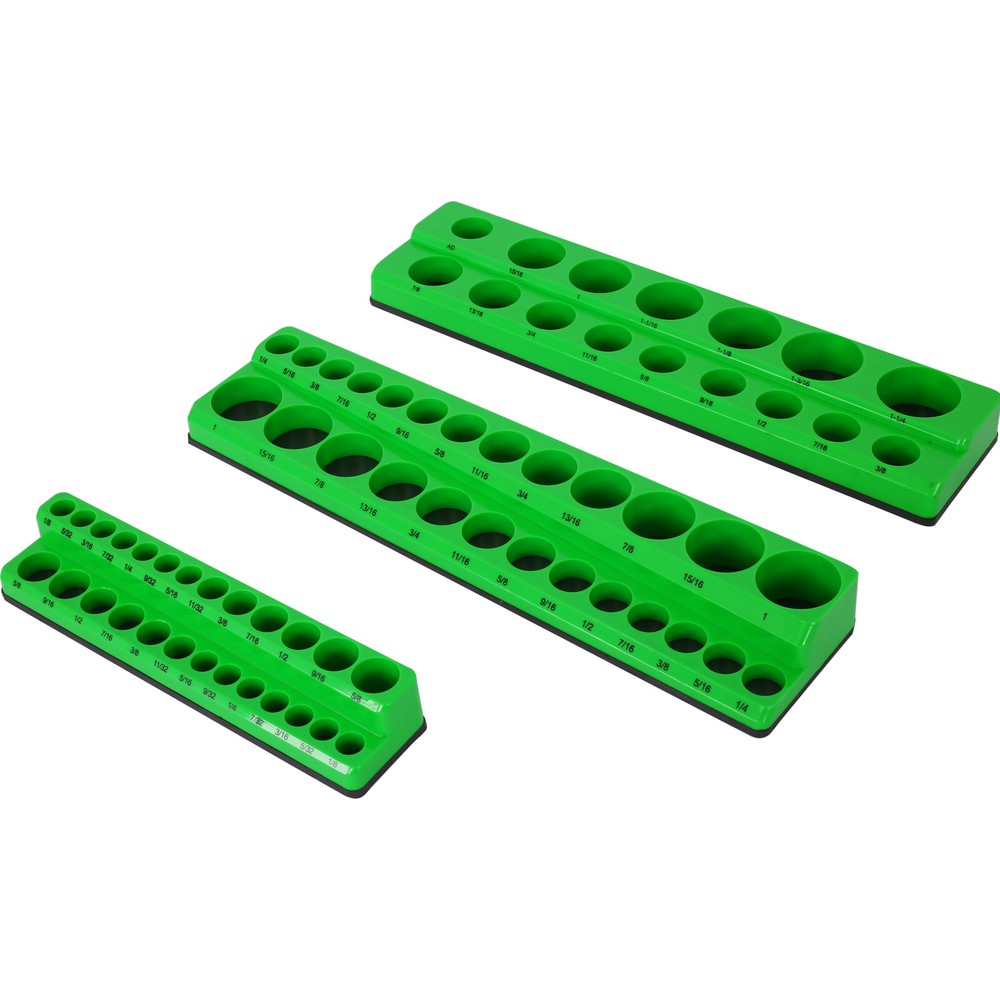 Magnetic Socket Organizer Set 141 slots Socket Trays Set Includes 1/4" 3/8" 1/2"
