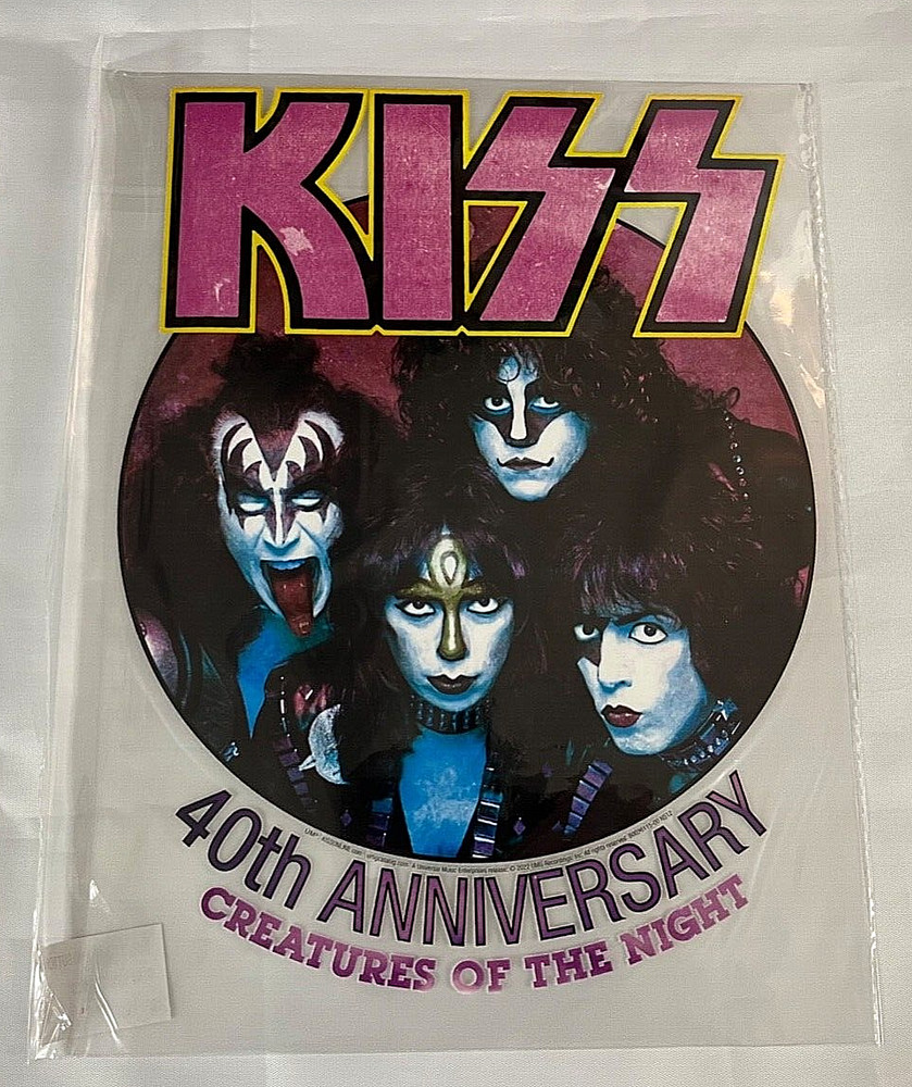 KISS Creatures Of The Night 40th Anniversary T-Shirt Iron-On Transfer Sheet Rare