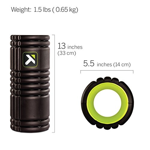 TriggerPoint Grid 1.0 Foam Roller - 13" Multi-Density Massage 13-Inch, Black