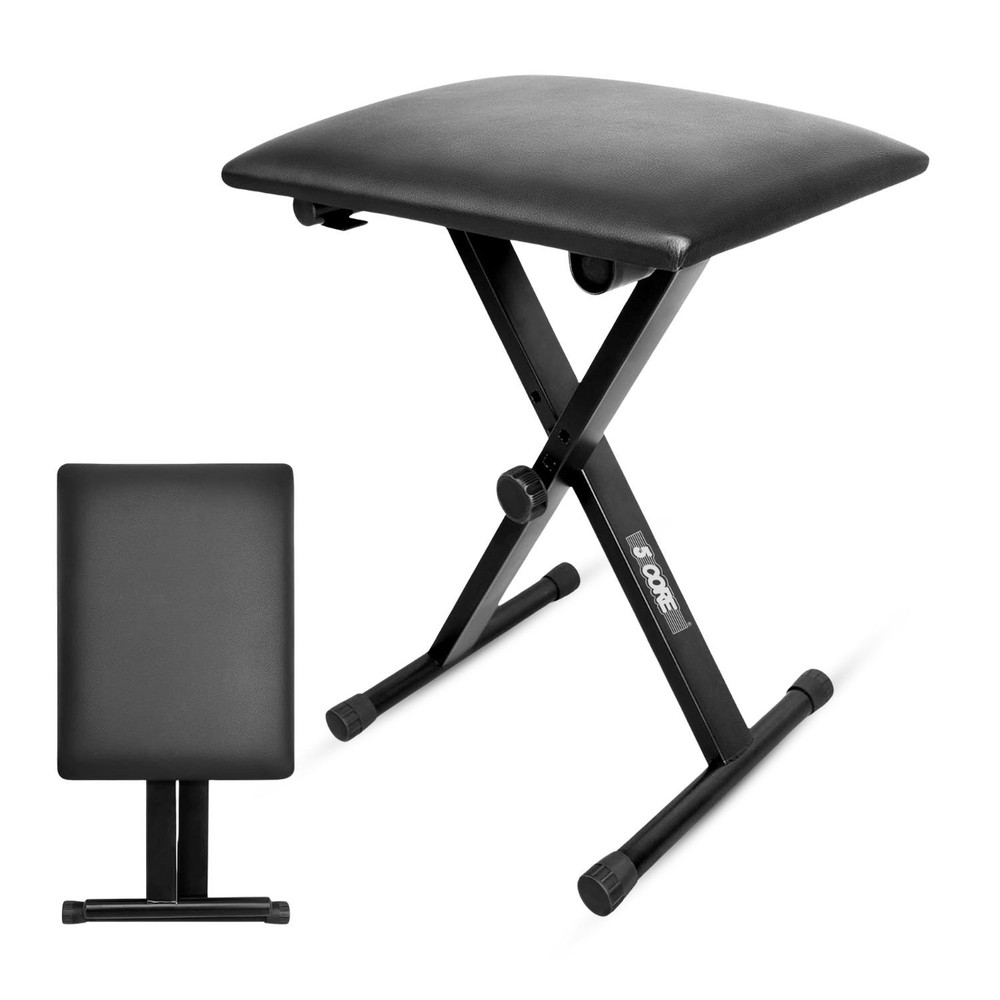 Keyboard Bench 2" Padded Adjustable 19" Portable Stool
