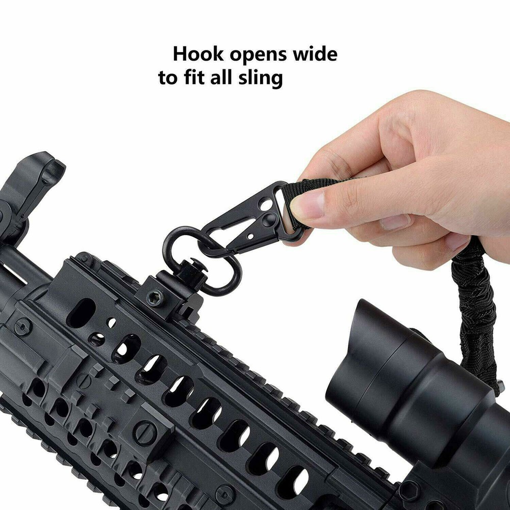 Two Point Sling Strap Rifle Gun Sling + 2pcs Push Button QD Quick Release Mount