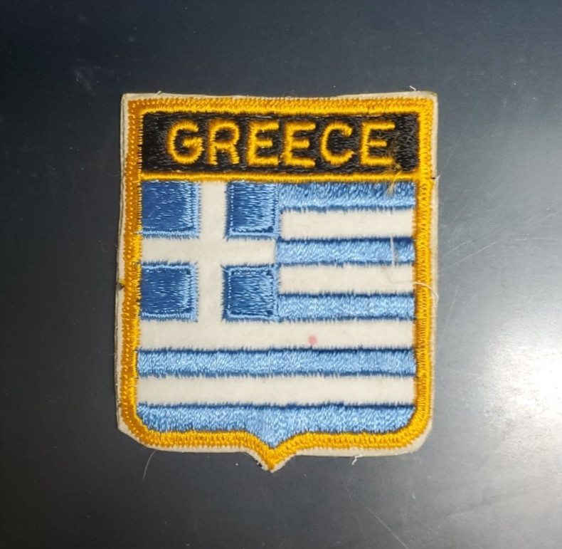 Vintage Greece Sew on Patch 2.5" x 3"