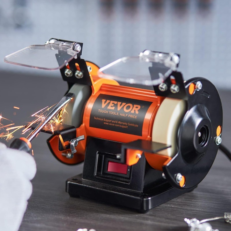 VEVOR Bench Buffer Polisher, Bench Buffer Grinder Polishing & Buffing Machine