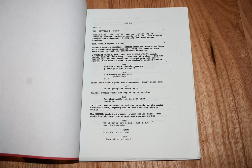 1988 Batman Screenplay 5th Draft By Sam Hamm Warner Bros October 6th Original