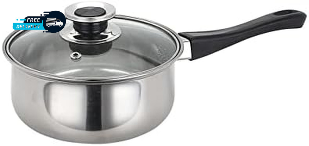 12 Piece Stainless Steel Cookware Set, Silver