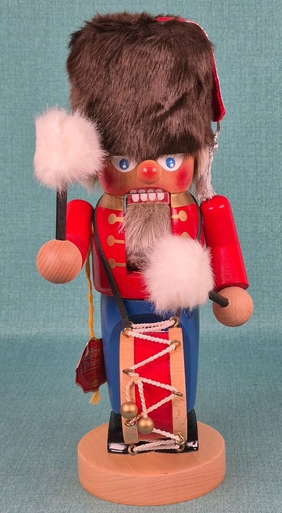 Steinbach Nutcracker Drummer ~ Hand Crafted in Germany ~ 12" Tall No Box