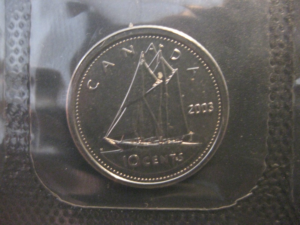 2003 "P" Canadian Prooflike Dime ($0.10)