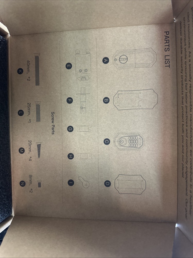 NEW Mendock Smart Lock PN: UF01-VB