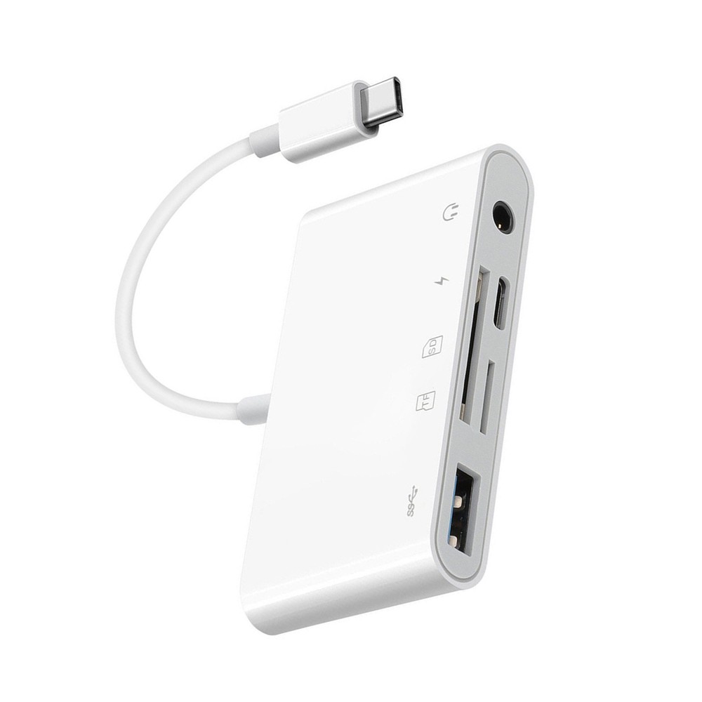 5-IN-1 USB-C/Type C Memory Card Reader Hub Adapter for Micro SD SDXC CF SDHC