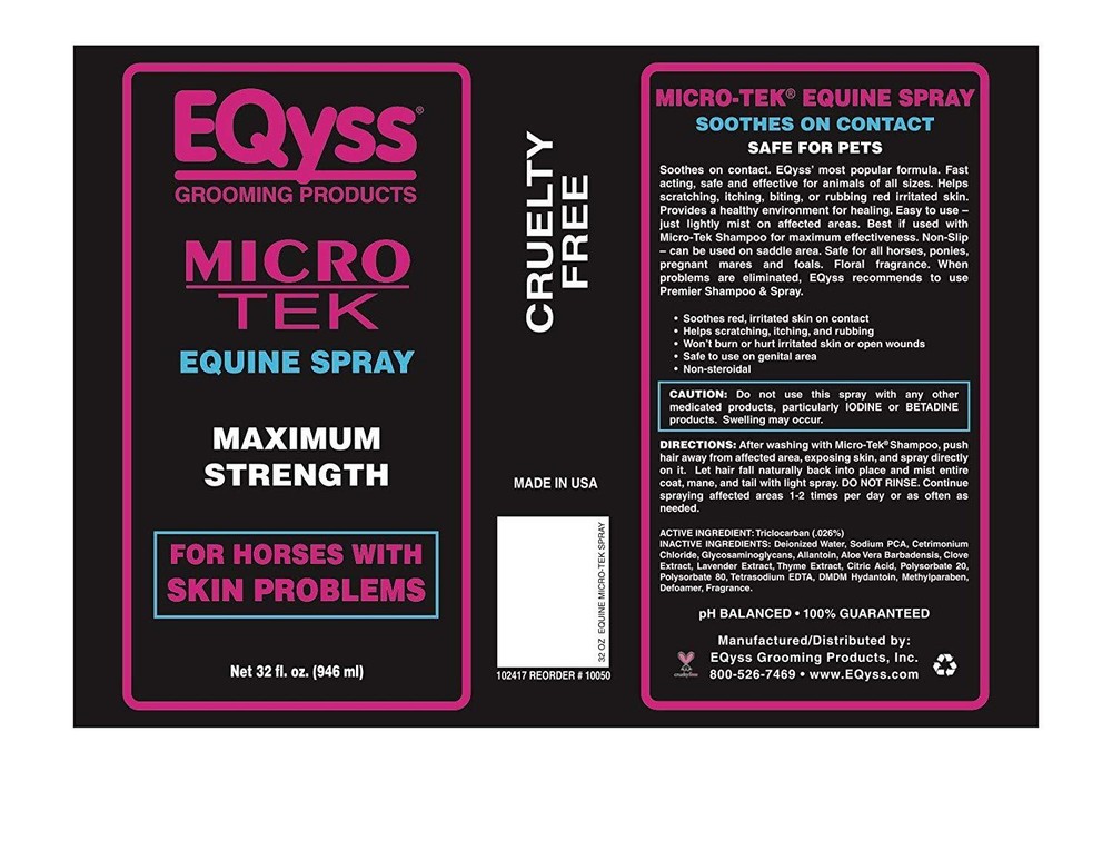 EQyss Micro-Tek Equine Spray - Stop Scratching, Itching, and Biting (32 oz)