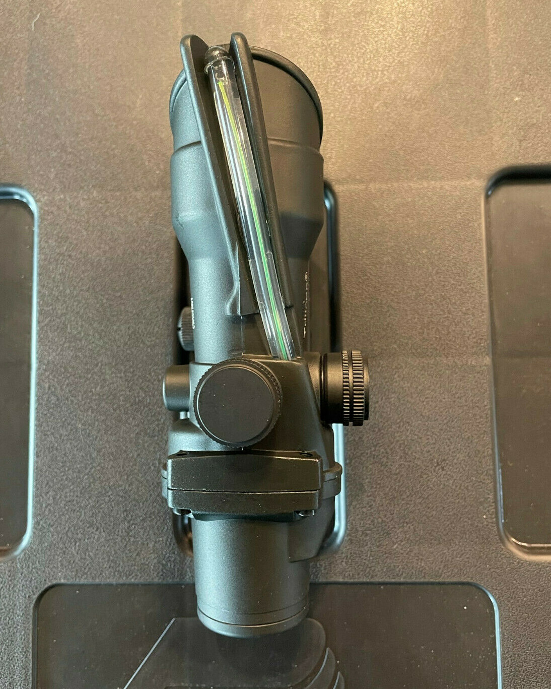 4x32 Fiber Optic Scope Chevron Reticle GREEN Weapon Sight ACOG Clone + 2 gifts