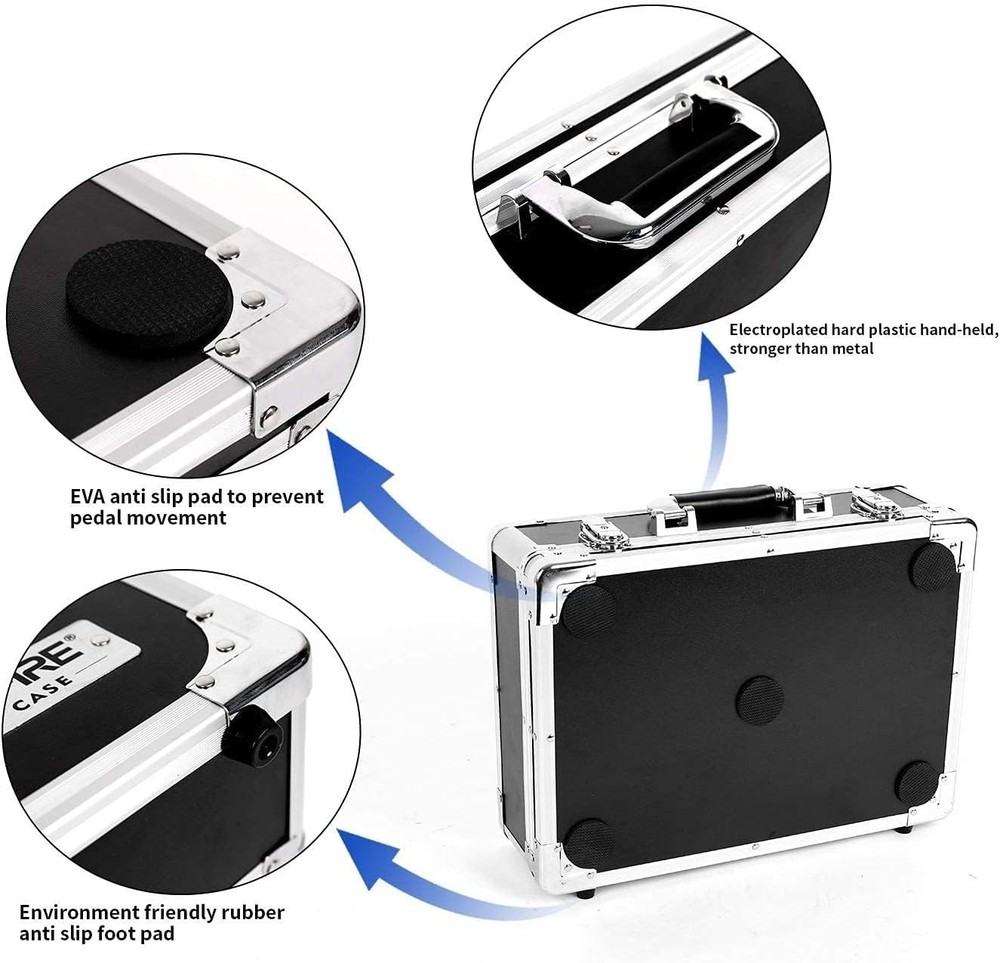 Ghost Fire T-EC6 Multi Effect Pedal Case - Lightweight & Secure for 4-5 Pedals