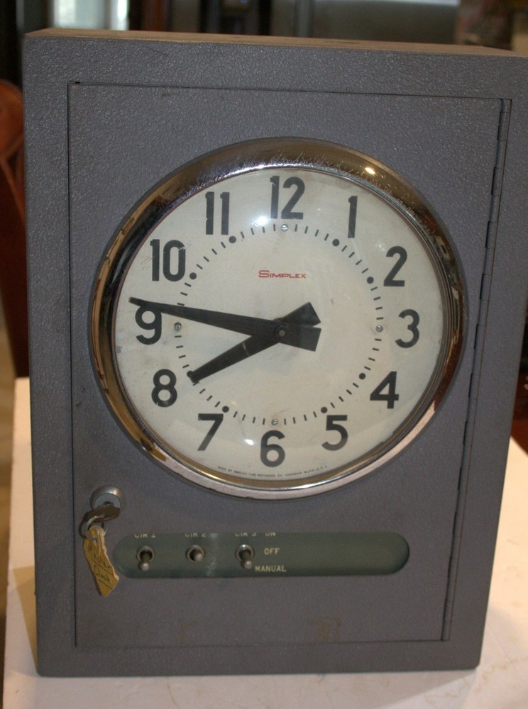 Simplex Time Recorder Clock  Model No. R831