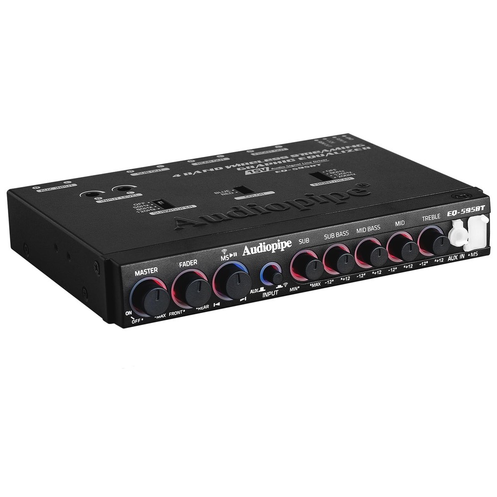 4 Band 15V half-Din Wireless Streaming Line Driver Graphic Bluetooth Equalizer