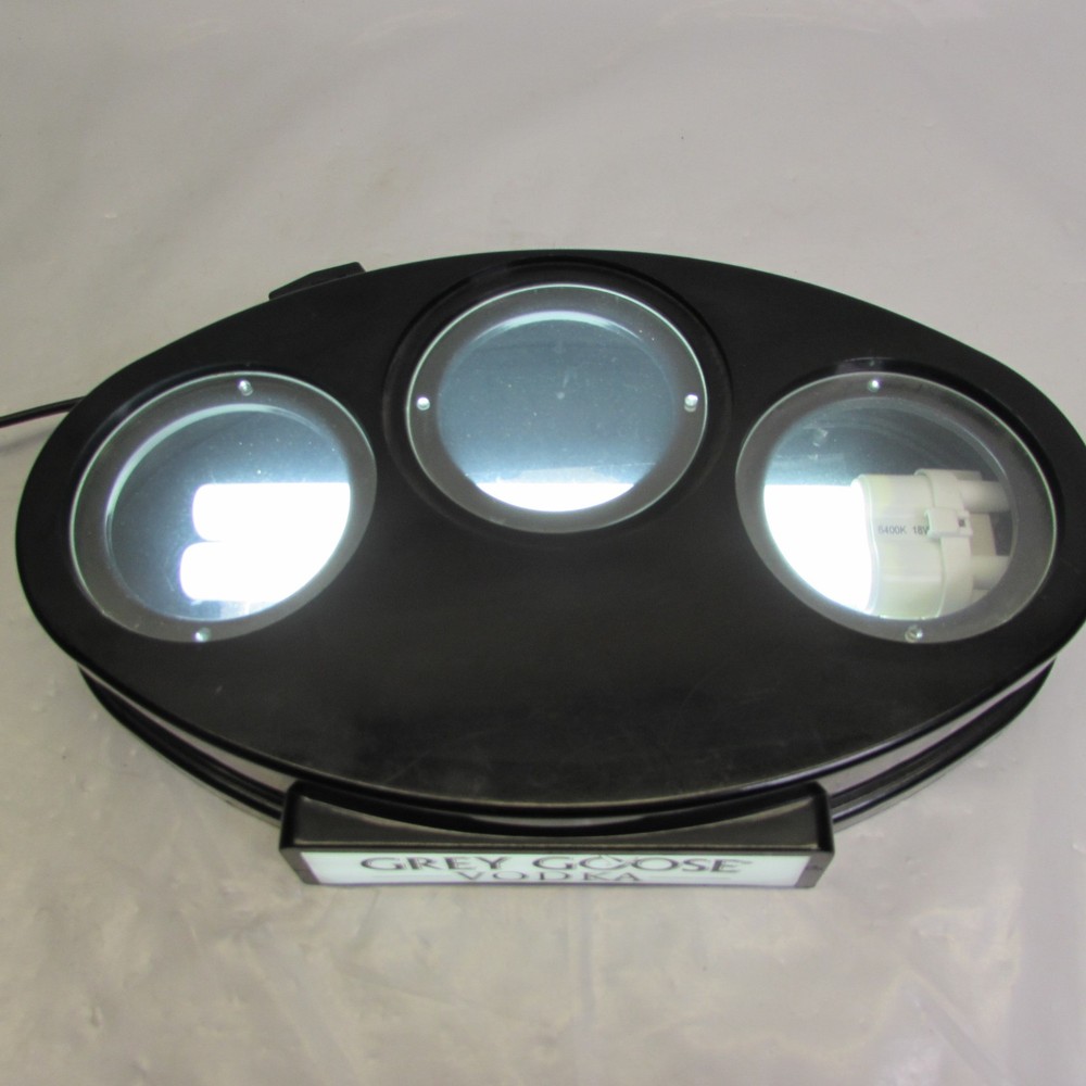 Grey Goose Vodka 3 Bottle Light Display Stand
