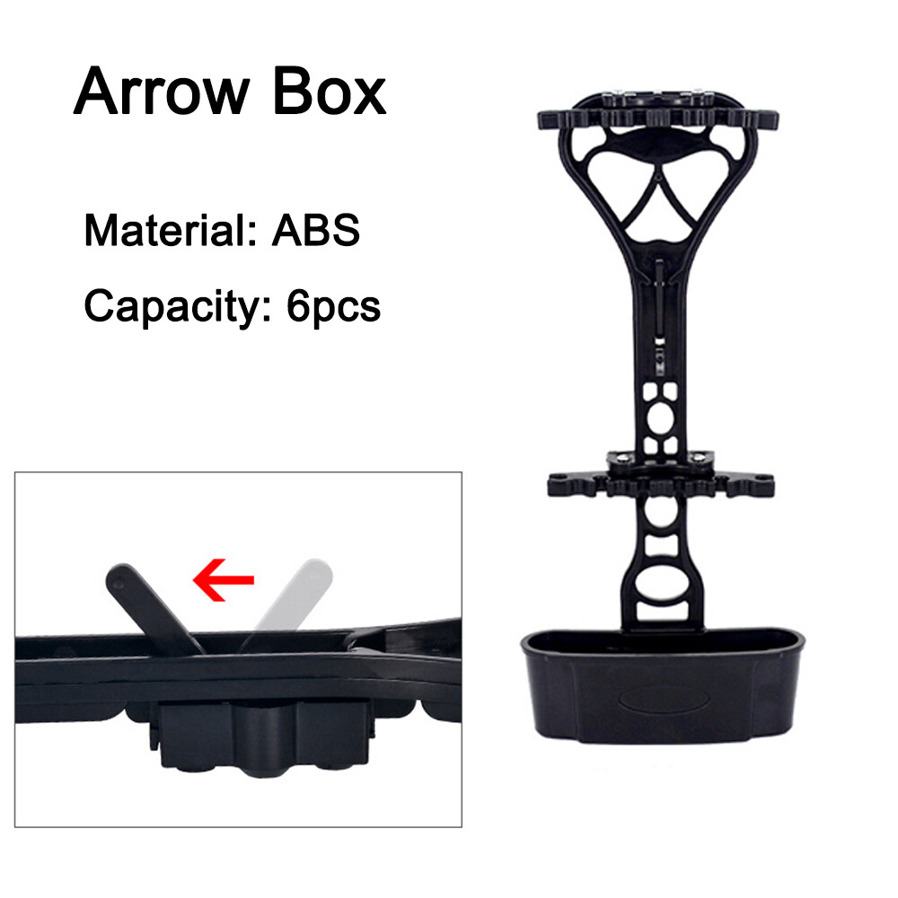 Compound Bow Archery Box 6pcs Capacity Black Waterproof ABS Storage Case