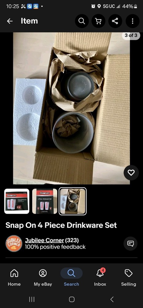 Snap On 4 Piece Drinkware Set