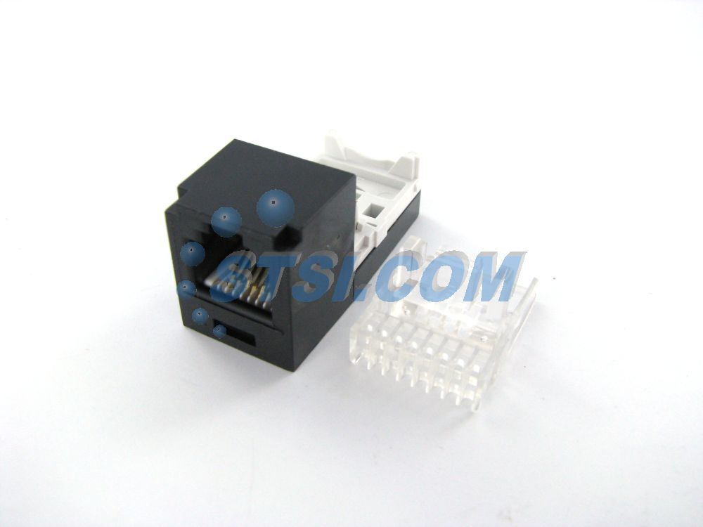 Panduit Cat3 Mini-Com Jack Module, Black CJ64BL ~STSI