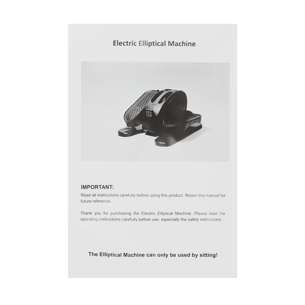 Under Desk Electric Elliptical Machine Pedal Leg Exerciser With Remote Control