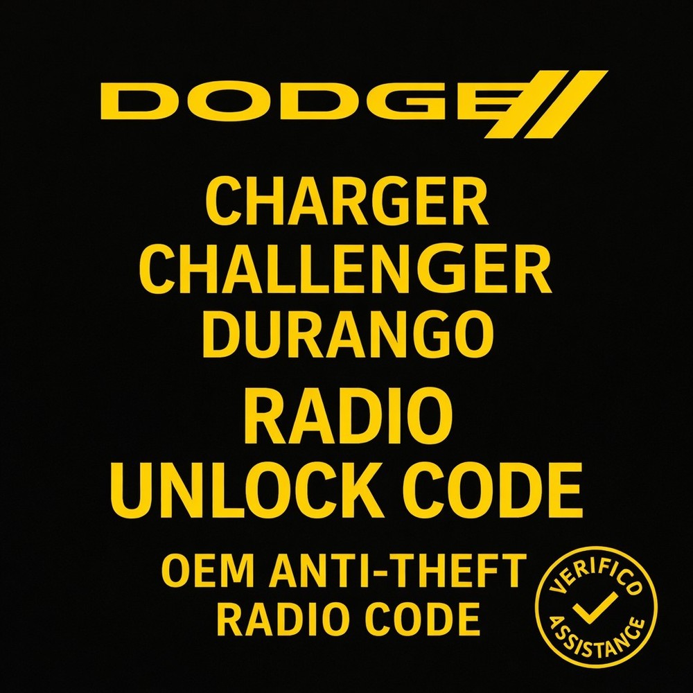 ✅ Dodge Durango Radio Code Unlock | Mopar Uconnect PIN | Instant Digital
