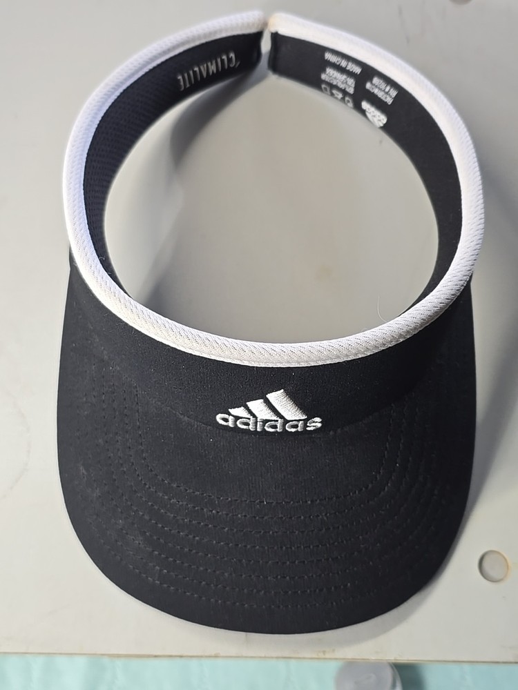 Adidas Black & White Climalite Visor Hat Headband