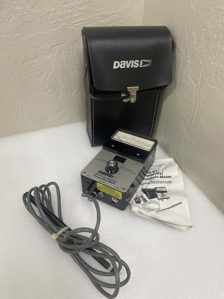 DAVIS 100-VT AIR VELOCITY / TEMPERATURE METER