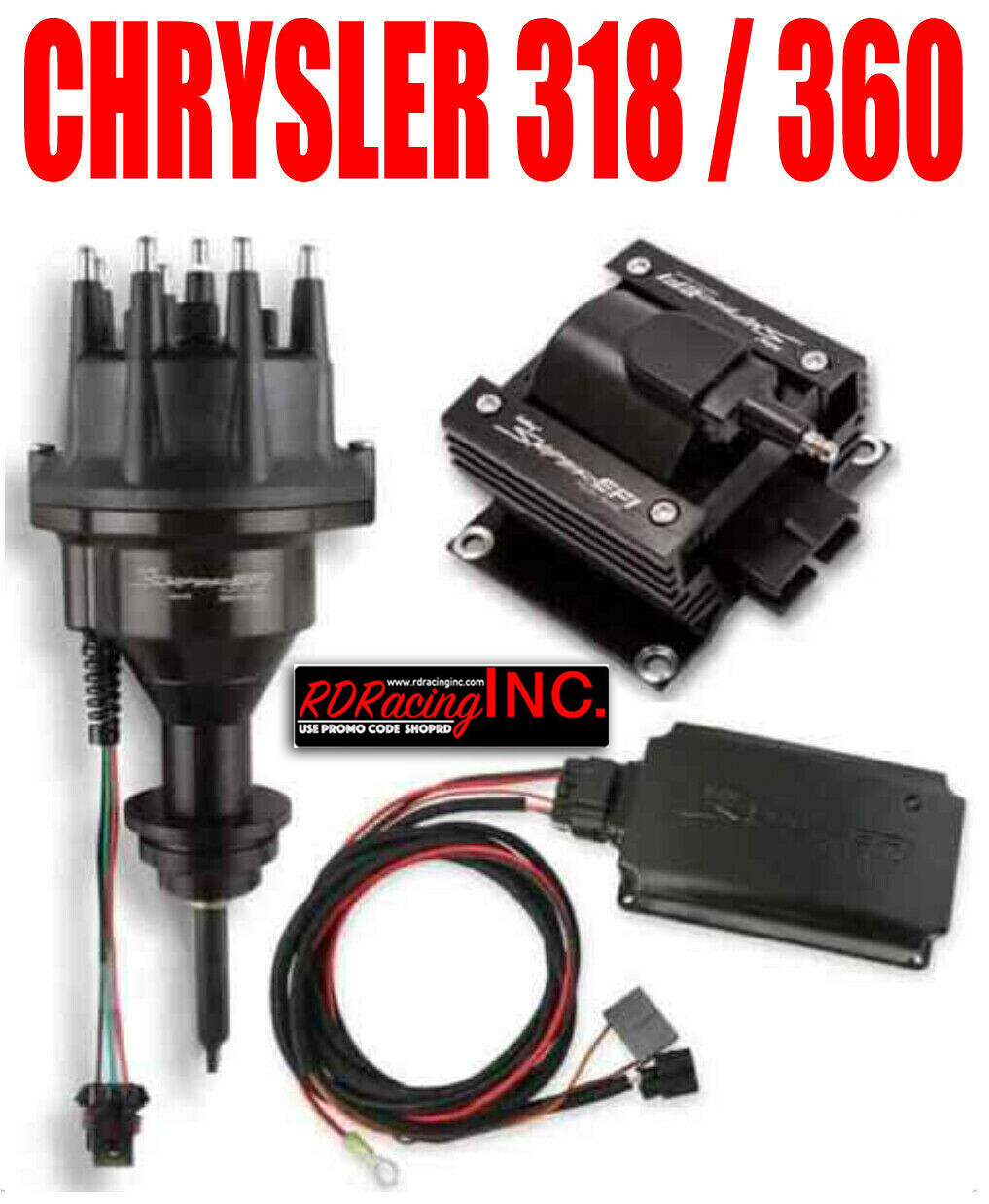SNIPER EFI 565 304BK HYPERSPARK DISTRIBUTOR COMBO FOR CHRYSLER 318 / 360