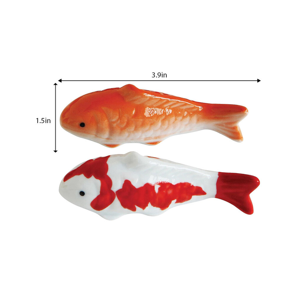2Pcs Fish Decor Decorative Fish Ceramic Floating Fish Ceramic Fish Crafts