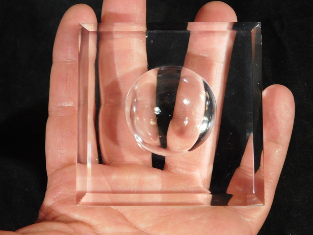 Sphere Display Stand Large Size Clear Lucite