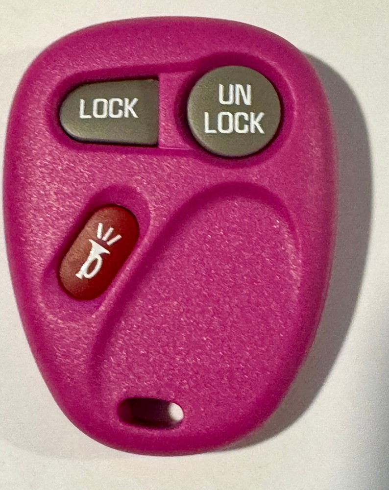 Pink keyless remote 3 button car fob case shell button pad 15042968 KOBLEAR1XT