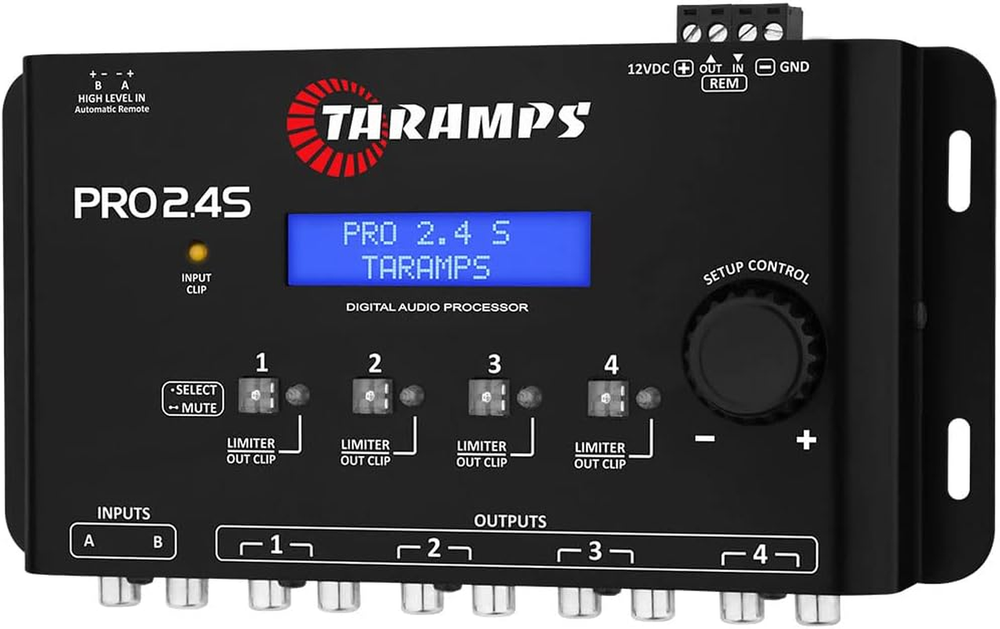 Taramps Pro 2.4S DSP Crossover Full Digital Signal Processor and Equalizer with