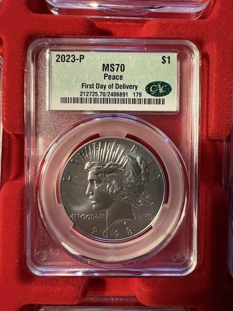 2023 PEACE SILVER DOLLAR CAC MS70 FIRST DELIVERY