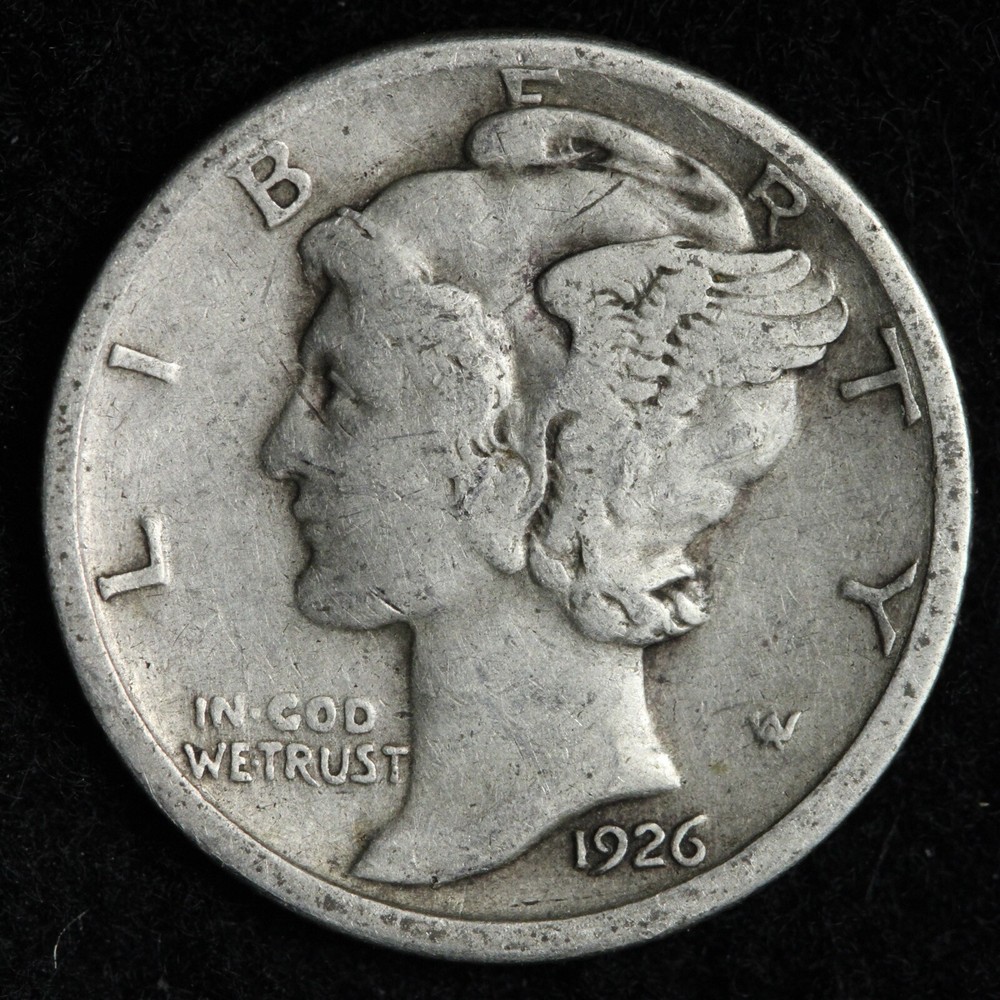 1926-D Mercury Silver Dime FINE E361 T
