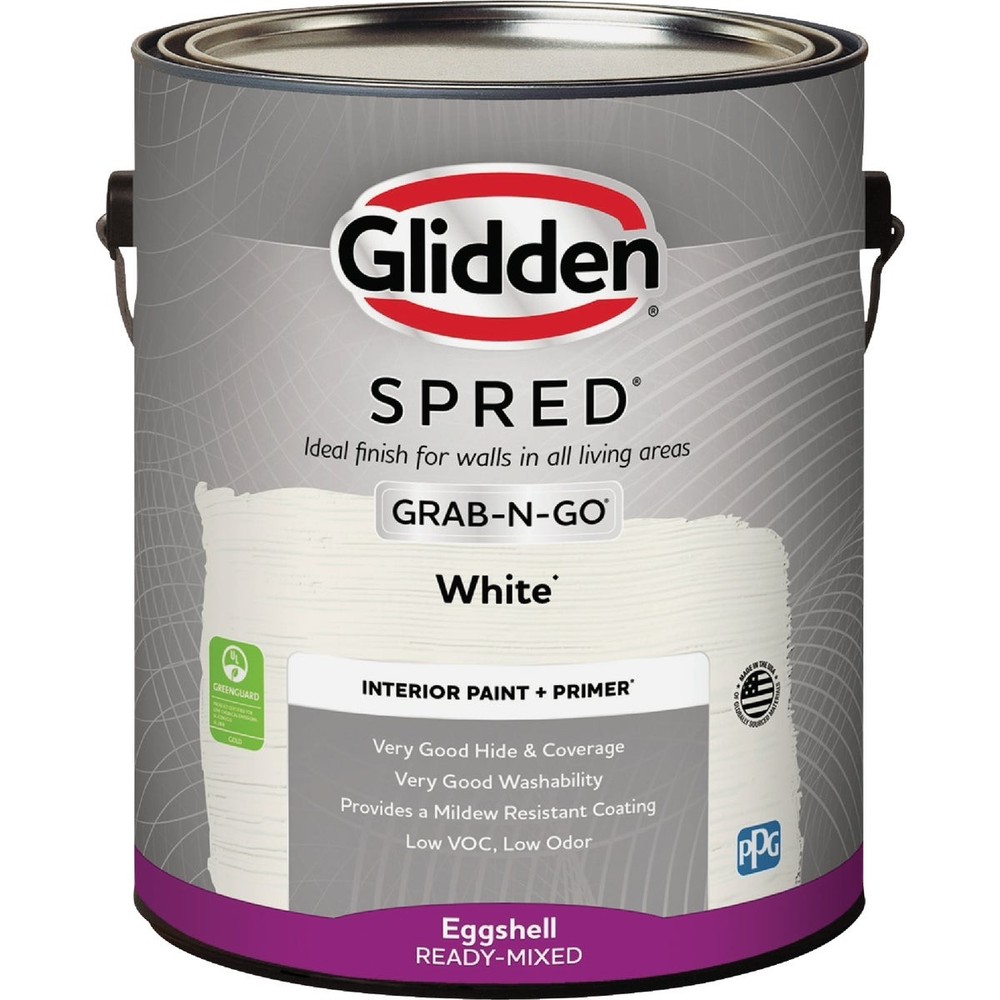 Glidden Spred Interior Paint + Primer Grab-N-Go Eggshell White Gallon Glidden