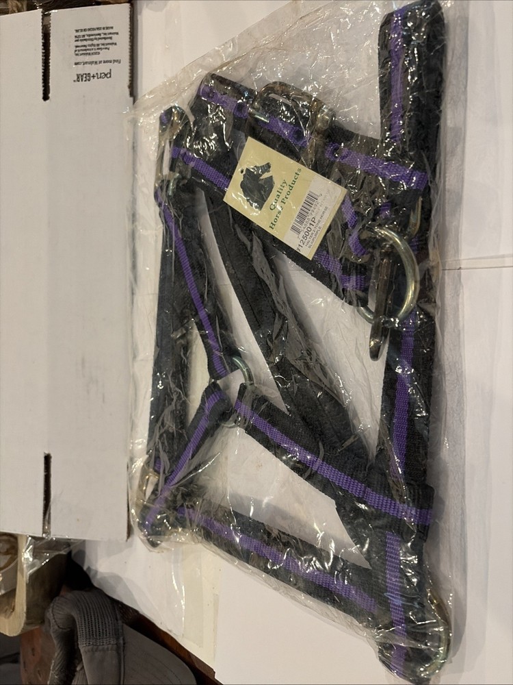 Purple Black Horse Halter