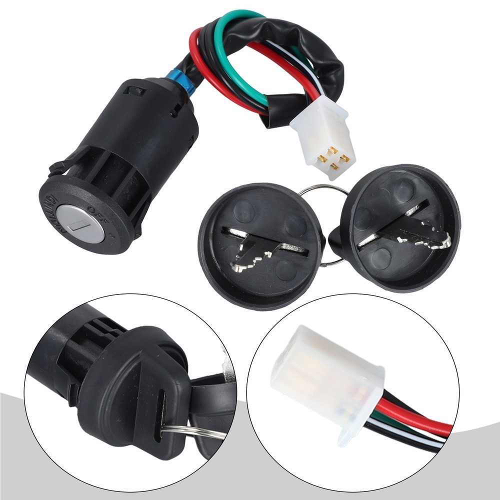 Reliable 4 Wire Ignition Key Switch Compatible with Chinese Dirt