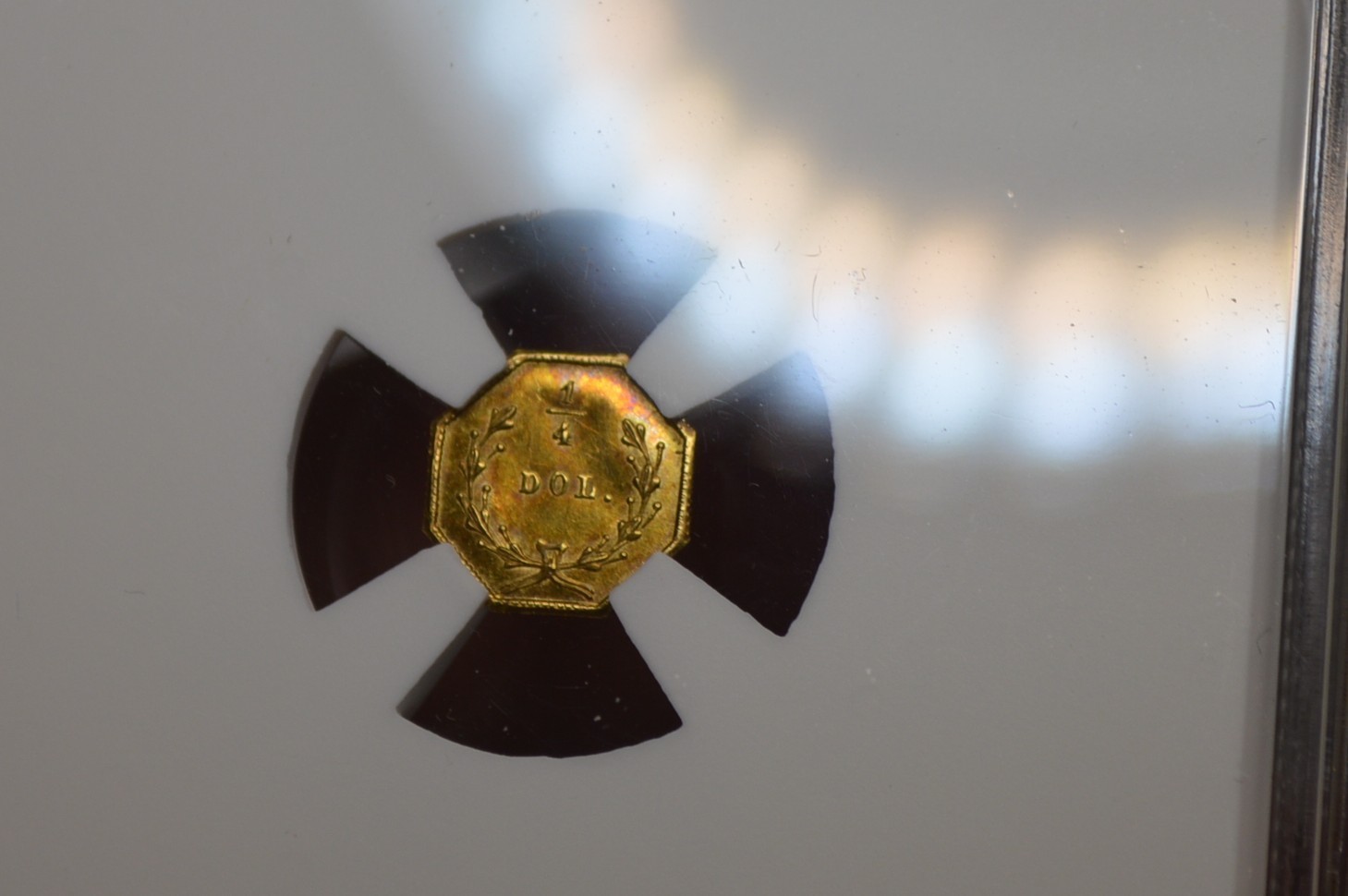 1854 25c California Fractional Gold Octagonal Liberty BG-108 NGC MS63 BU UNC