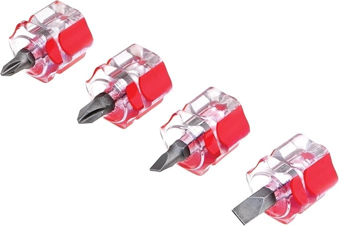 New Performance Tool W80004 4 Piece Mini Stubby Screwdriver Set